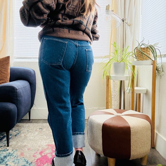 Vintage 90s Rustler High Waist Straight Leg Denim Blue Jeans | Size 31 X 30 - Picture 3 of 9